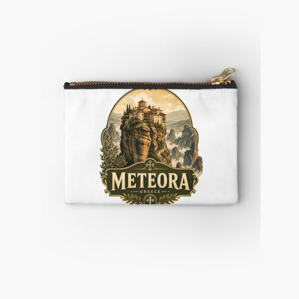 Item preview, Meteora Monastery Greece Cliff Travel Design designed and sold by ArtsyExplorer.