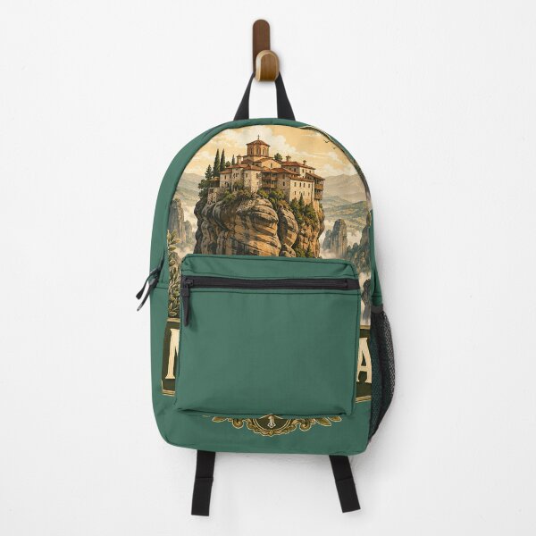 Item preview, Meteora Monastery Greece Cliff Travel Design designed and sold by ArtsyExplorer.