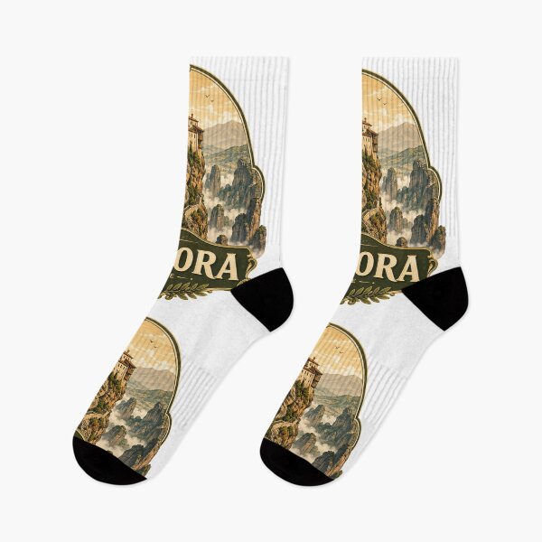 Item preview, Meteora Monastery Greece Cliff Travel Design designed and sold by ArtsyExplorer.