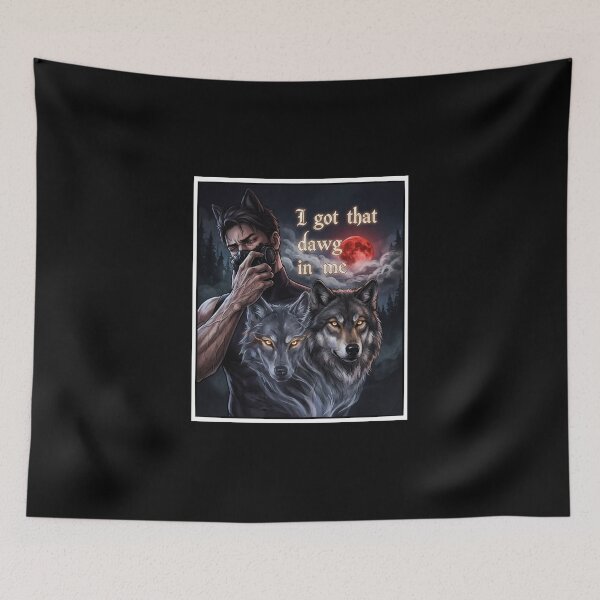 Item preview, Vintage Valko Love And Deepspace Wolf I Got That Dog In Me designed and sold by DonetTrent.