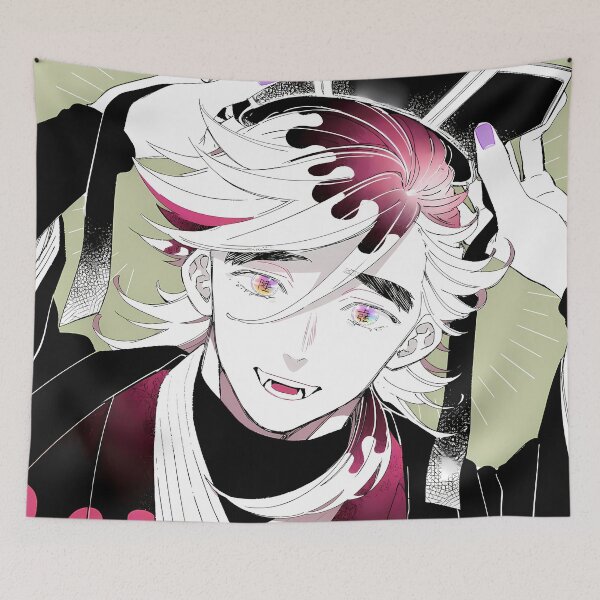 Item preview, Douma Demon Slayer Crown Pose Pastel Manga Portrait designed and sold by Williamhallano.