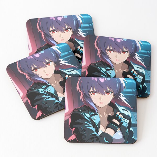 Item preview, Motoko Kusanagi Ghost in the Shell Neon Close Up designed and sold by Williamhallano.