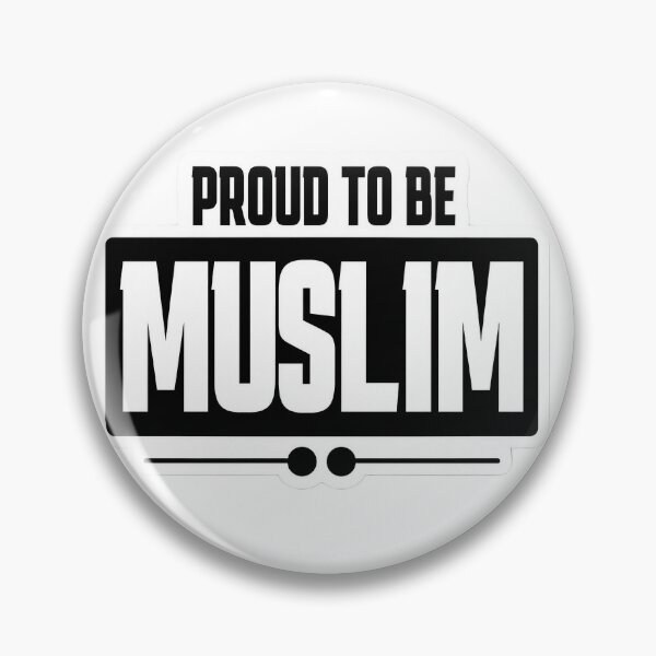 Item preview, Proud To Be Muslim Bold Typography Sticker | Islamic Faith Quote | Minimalist Black & White Design designed and sold by Bysma.