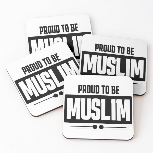 Item preview, Proud To Be Muslim Bold Typography Sticker | Islamic Faith Quote | Minimalist Black & White Design designed and sold by Bysma.