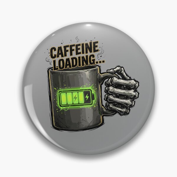 Item preview, Caffeine Loading Skeleton Hand Coffee Mug designed and sold by AvivaCreative.