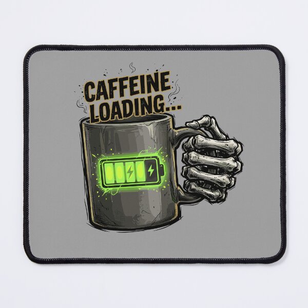 Item preview, Caffeine Loading Skeleton Hand Coffee Mug designed and sold by AvivaCreative.