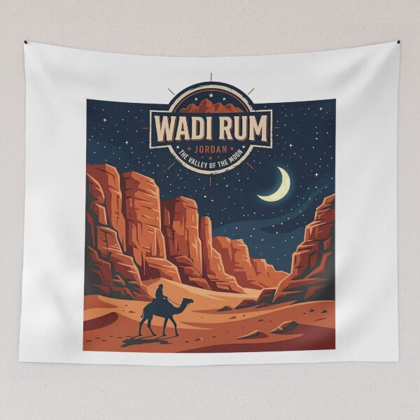 Item preview, Wadi Rum Desert Mars Landscape Travel Design designed and sold by ArtsyExplorer.