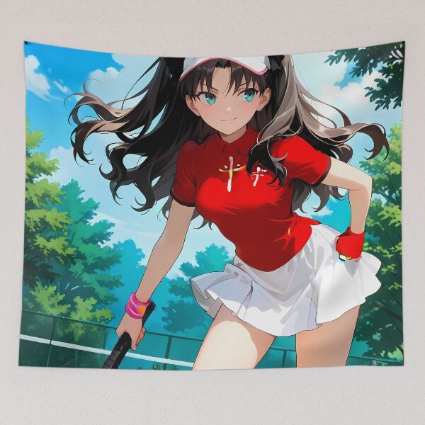 Item preview, Rin Tohsaka Fate Stay Night Tennis Court Summer Glow designed and sold by Williamhallano.