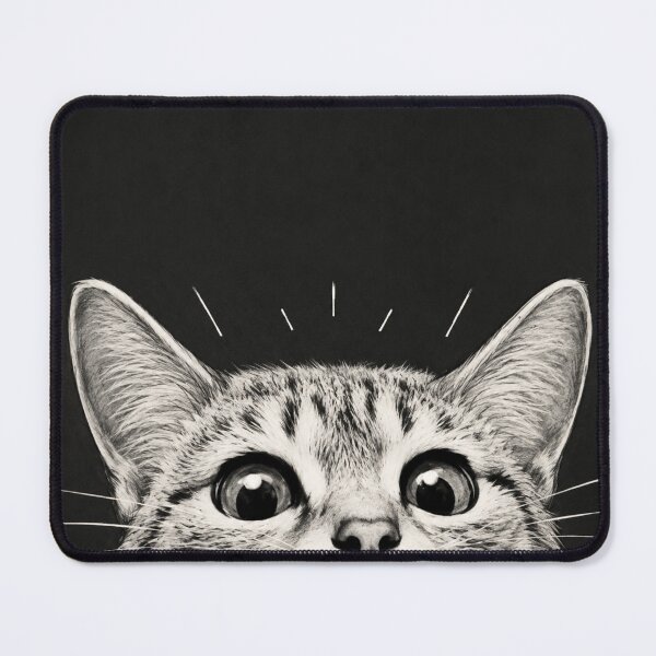 Item preview, Cute Peekaboo Cat Art | Curious Kitten Illustration | Minimalist Cat Wall Decor designed and sold by AbstractAuraArt.