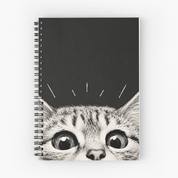 Item preview, Cute Peekaboo Cat Art | Curious Kitten Illustration | Minimalist Cat Wall Decor designed and sold by AbstractAuraArt.
