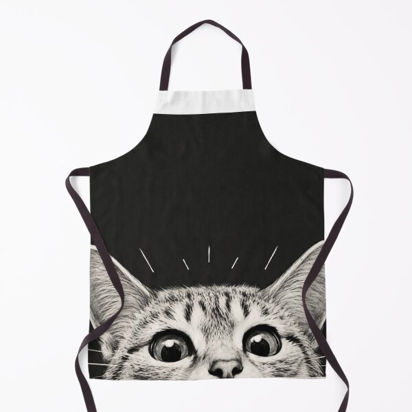 Item preview, Cute Peekaboo Cat Art | Curious Kitten Illustration | Minimalist Cat Wall Decor designed and sold by AbstractAuraArt.