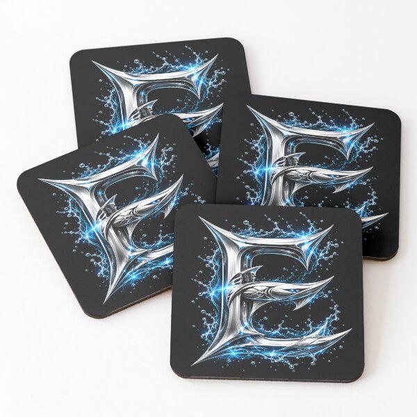 Item preview, Abyssal Finforge The Pisces Shark Letter E designed and sold by BlissBlvdShop.