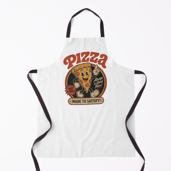 Item preview, Pizza Funny Italian Food Pizza Slice Cartoon Mascot vintage ad designed and sold by LD ART.