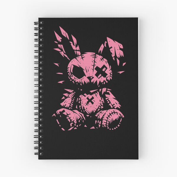 Item preview, Brutalist Plush Bunny - Gothic Stuffed Rabbit Graphic Tee - Dark Kawaii Horror Streetwear - Pink Plush Toy Art designed and sold by JonelCrafts.