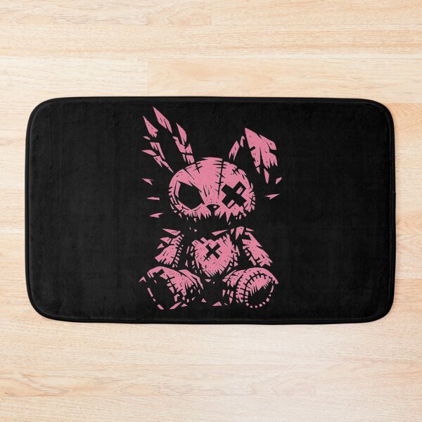 Item preview, Brutalist Plush Bunny - Gothic Stuffed Rabbit Graphic Tee - Dark Kawaii Horror Streetwear - Pink Plush Toy Art designed and sold by JonelCrafts.