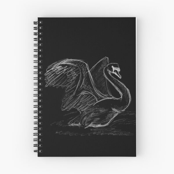 Item preview, Swan Stretching Its Wings In White Chalk designed and sold by Dina's Fine Arts.