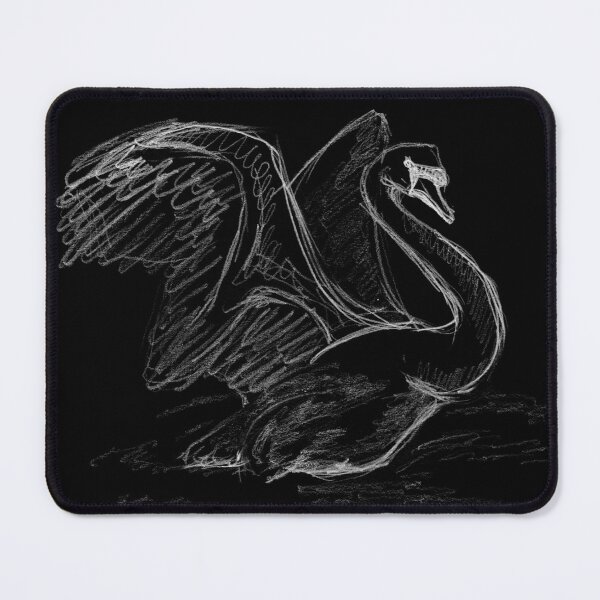 Item preview, Swan Stretching Its Wings In White Chalk designed and sold by Dina's Fine Arts.