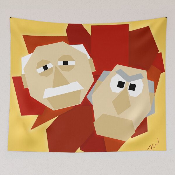 Item preview, Geometric Statler and Waldorf (version 1/2 - full background) designed and sold by Jessiwins19.