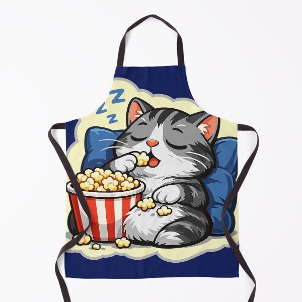 Item preview, Sleepy Cat Eating Popcorn designed and sold by banoidz.