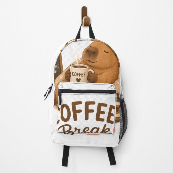 Item preview, Coffee Break Capybara | Cute Cozy Coffee Lover Kawaii Sticker designed and sold by coolpinkbox.