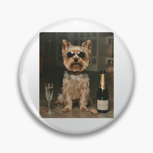 Item preview, Yorkie Drinking Wine Vintage designed and sold by charoen-design.