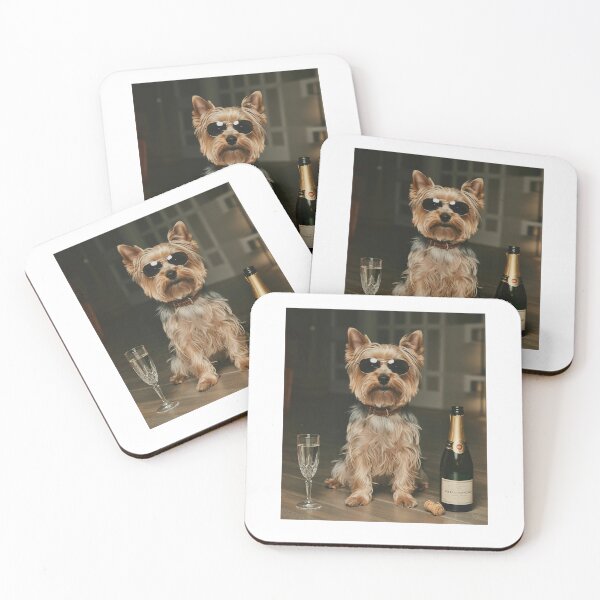 Item preview, Yorkie Drinking Wine Vintage designed and sold by charoen-design.