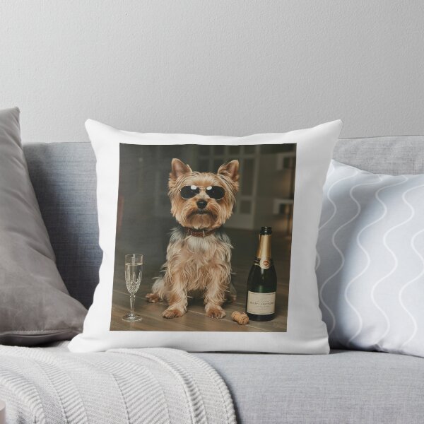 Item preview, Yorkie Drinking Wine Vintage designed and sold by charoen-design.