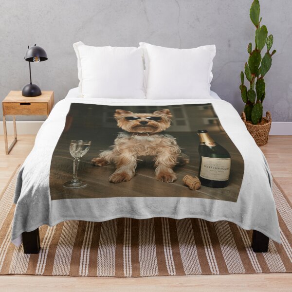 Item preview, Yorkie Drinking Wine Vintage designed and sold by charoen-design.