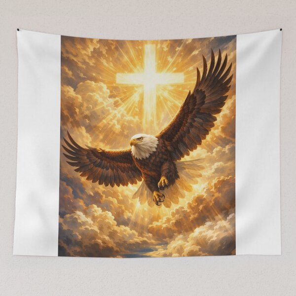 Item preview, Eagle Rising to the Cross – Glory & Light designed and sold by MastersDesignNk.