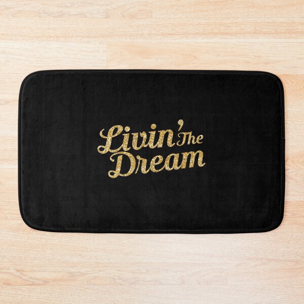 Item preview, Living The Dream Gold Sparkle Funny Sarcastic Glitter Quote Design designed and sold by ronakris009.