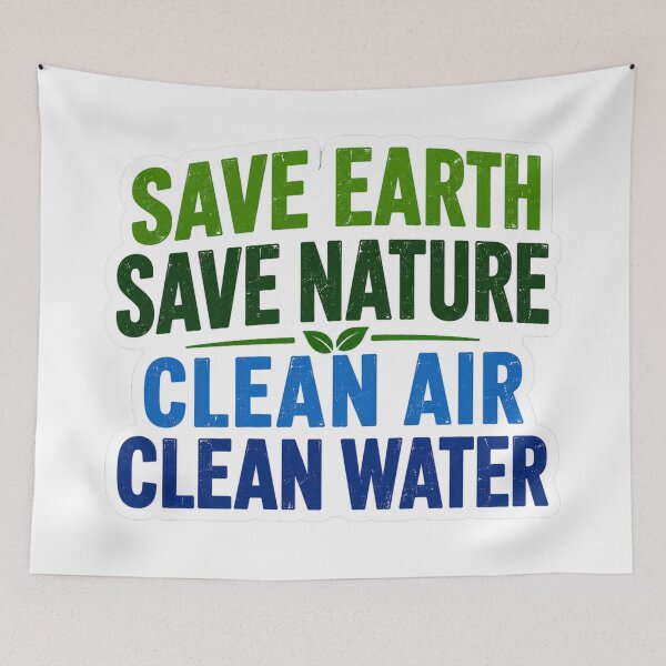 Item preview, Save Earth Save Nature Clean Air Clean Water  designed and sold by MR4me.