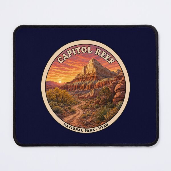 Item preview, Capitol Reef National Park Sunset with Hidden Bigfoot designed and sold by Swanny's Custom T-shirt and Gift Designs.