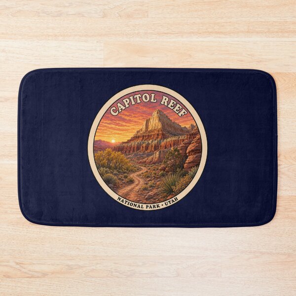 Item preview, Capitol Reef National Park Sunset with Hidden Bigfoot designed and sold by Swanny's Custom T-shirt and Gift Designs.