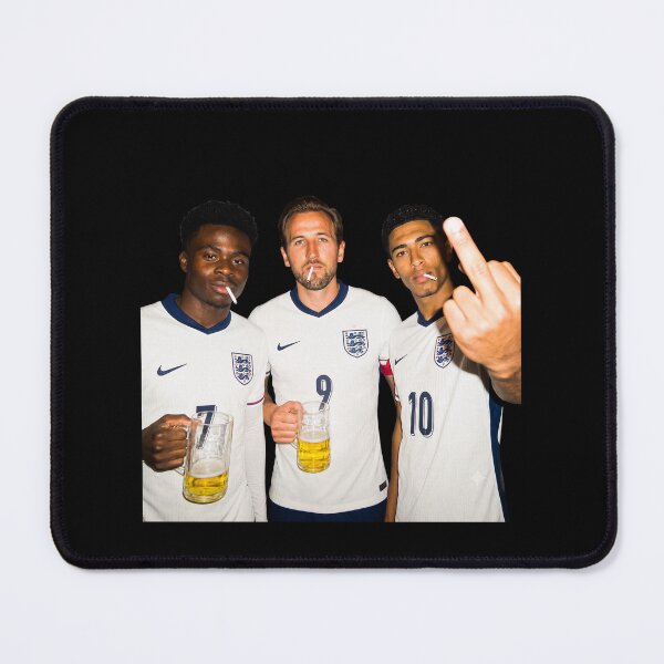 Item preview, England Football Pub, Kane ,Bellingham & Bukayo Saka Middle Finger and Drinking designed and sold by delacerdaan.