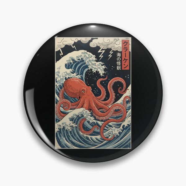 Item preview, Red Octopus Vintage Japanese Kraken  designed and sold by charoen-design.