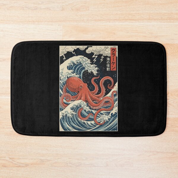 Item preview, Red Octopus Vintage Japanese Kraken designed and sold by charoen-design.