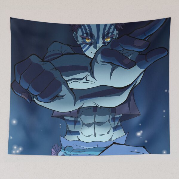 Item preview, Akaza Demon Slayer Blue Aura Fighter Pose designed and sold by GABRIELMURPHY.