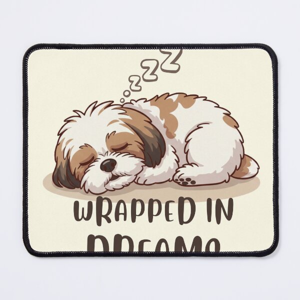 Item preview, Wrapped in Dreams – Sleeping Dog Illustration T-Shirt designed and sold by PawsAndPallette .