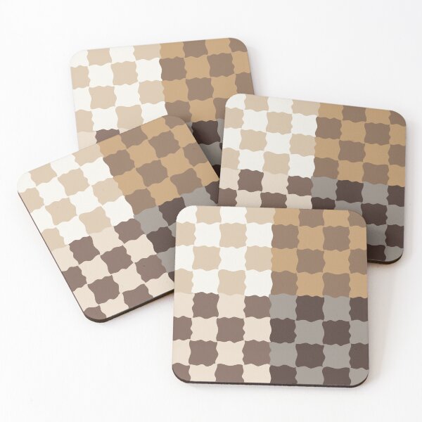 Item preview, Mocha Checkerboard Pattern | Neutral Retro Home Decor designed and sold by nineFlorals.