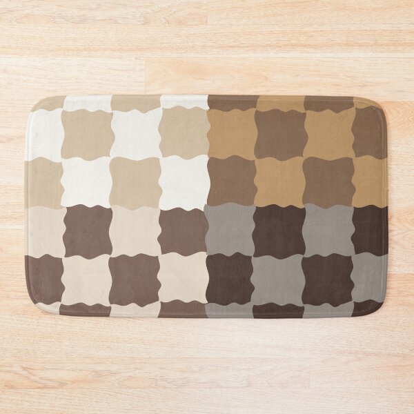 Item preview, Mocha Checkerboard Pattern | Neutral Retro Home Decor designed and sold by nineFlorals.