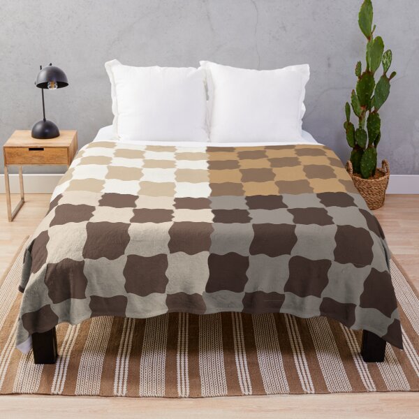 Item preview, Mocha Checkerboard Pattern | Neutral Retro Home Decor designed and sold by nineFlorals.