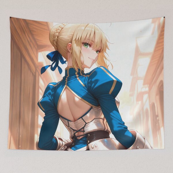Item preview, Saber Fate Stay Night Back View Knight Grace designed and sold by GABRIELMURPHY.