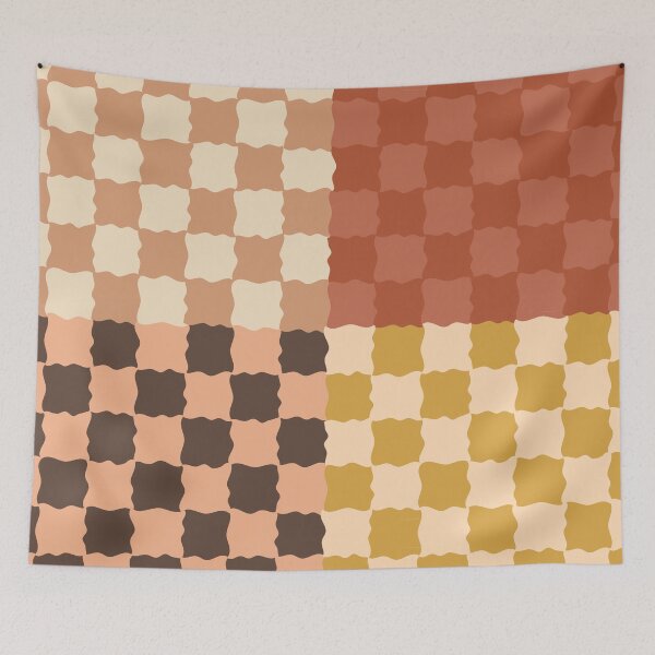 Item preview, Desert Sunset Checkerboard Pattern | Warm Retro Home Decor designed and sold by nineFlorals.