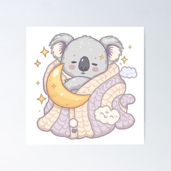 Item preview, Adorable Sleepy Koala | Cozy Kawaii Animal Sticker designed and sold by Stylestickers55.