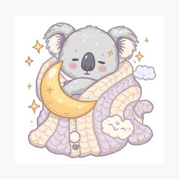 Item preview, Adorable Sleepy Koala | Cozy Kawaii Animal Sticker designed and sold by Stylestickers55.