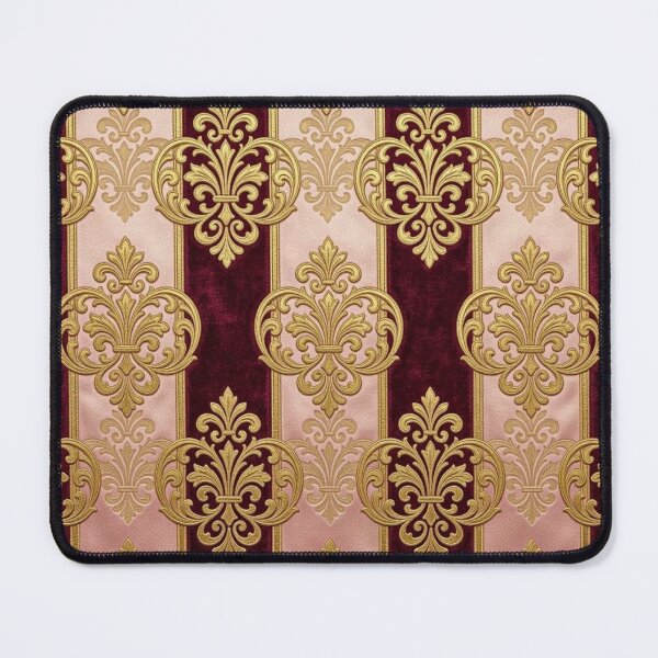 Item preview, Faux Crushed Velvet Striped Burgundy & Pink Gold Damask designed and sold by DesignsByPrnces.