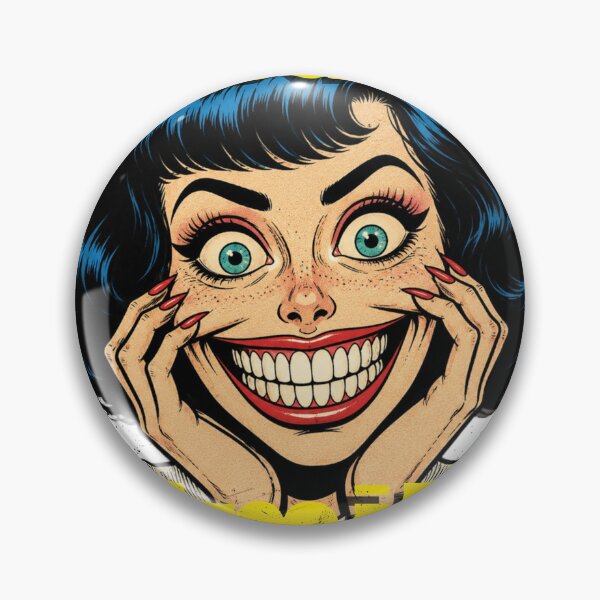 Item preview, I Said Smile Creepy Pop Art Horror Comic Graphic T-Shirt Design designed and sold by Peanutspixel.