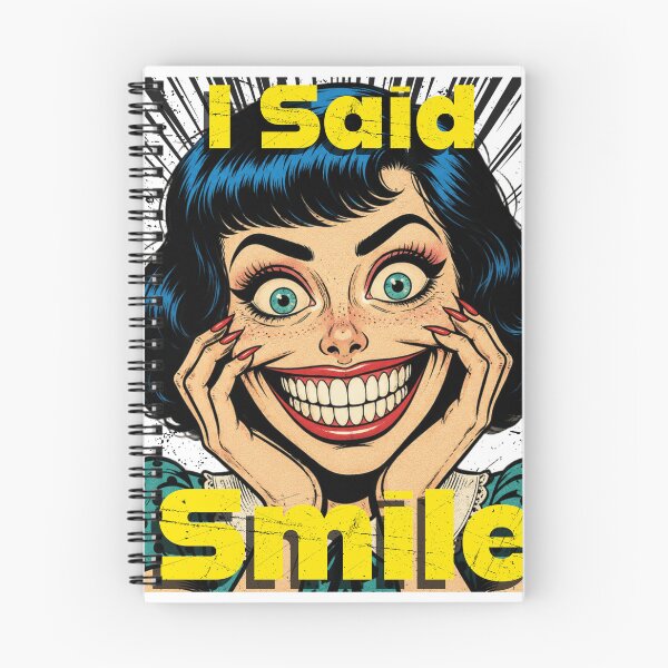 Item preview, I Said Smile Creepy Pop Art Horror Comic Graphic T-Shirt Design designed and sold by Peanutspixel.