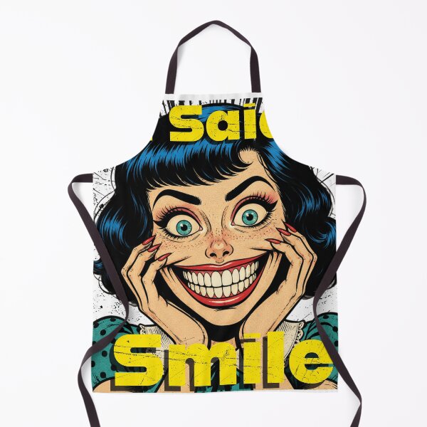 Item preview, I Said Smile Creepy Pop Art Horror Comic Graphic T-Shirt Design designed and sold by Peanutspixel.
