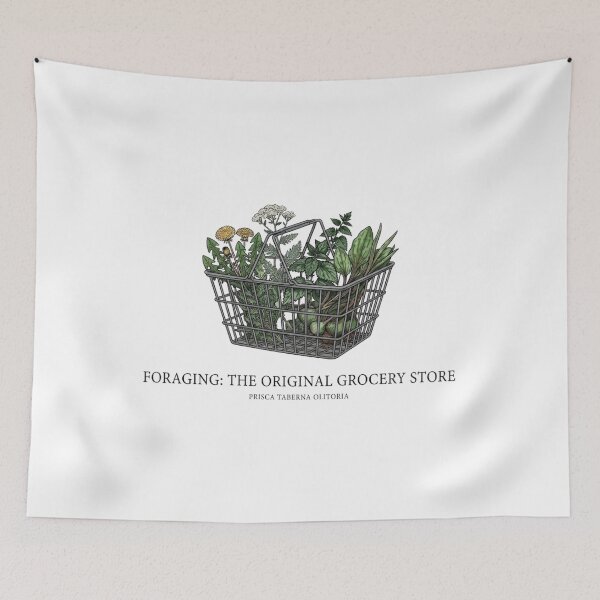 Item preview, Foraging The Original Grocery Store Botanical Design T-Shirt  designed and sold by VintryOff.